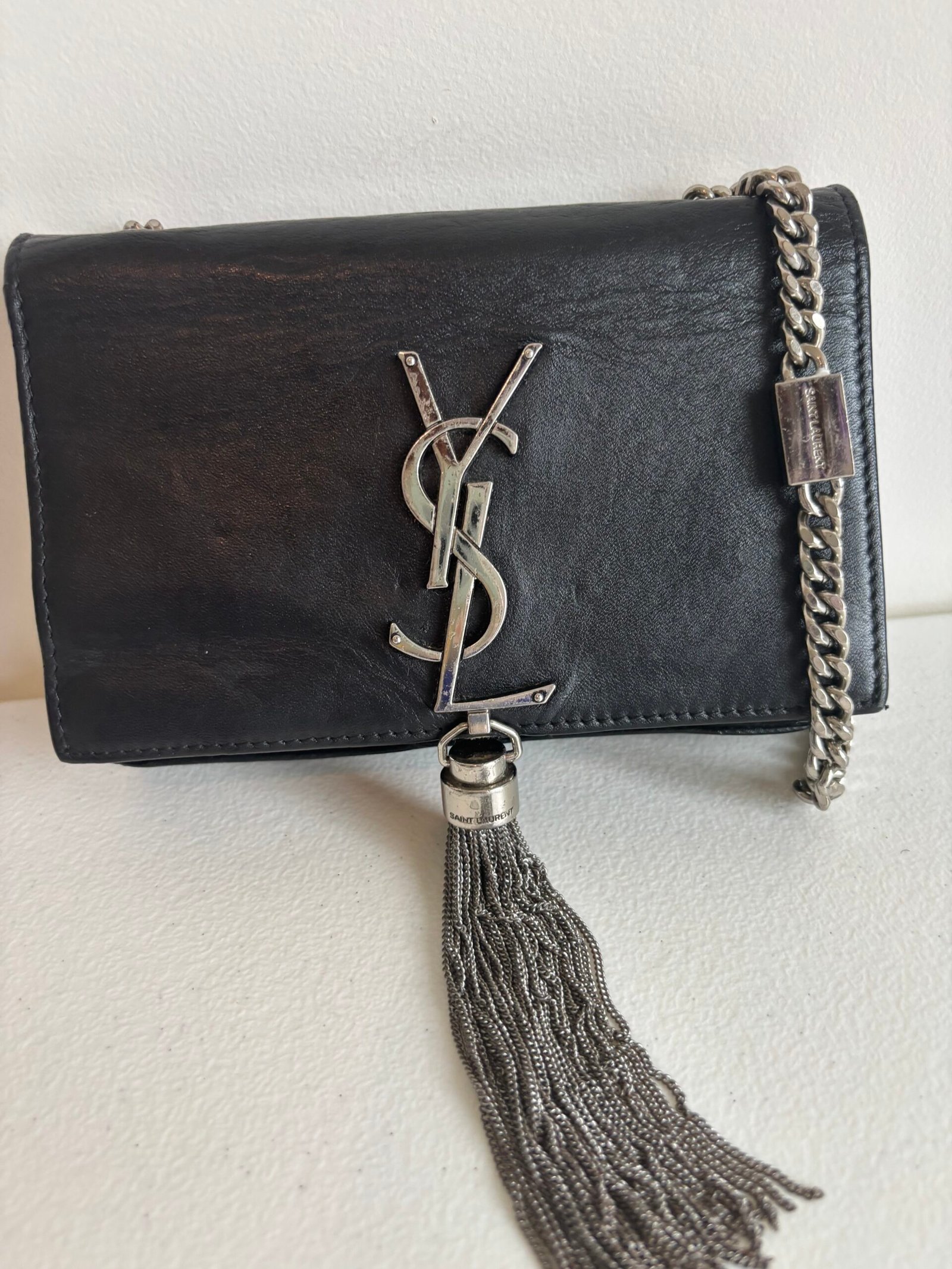 SAINT LAURENT Kate Small Grain de Poudre Luxury Leather Shoulder Bag - Image 2