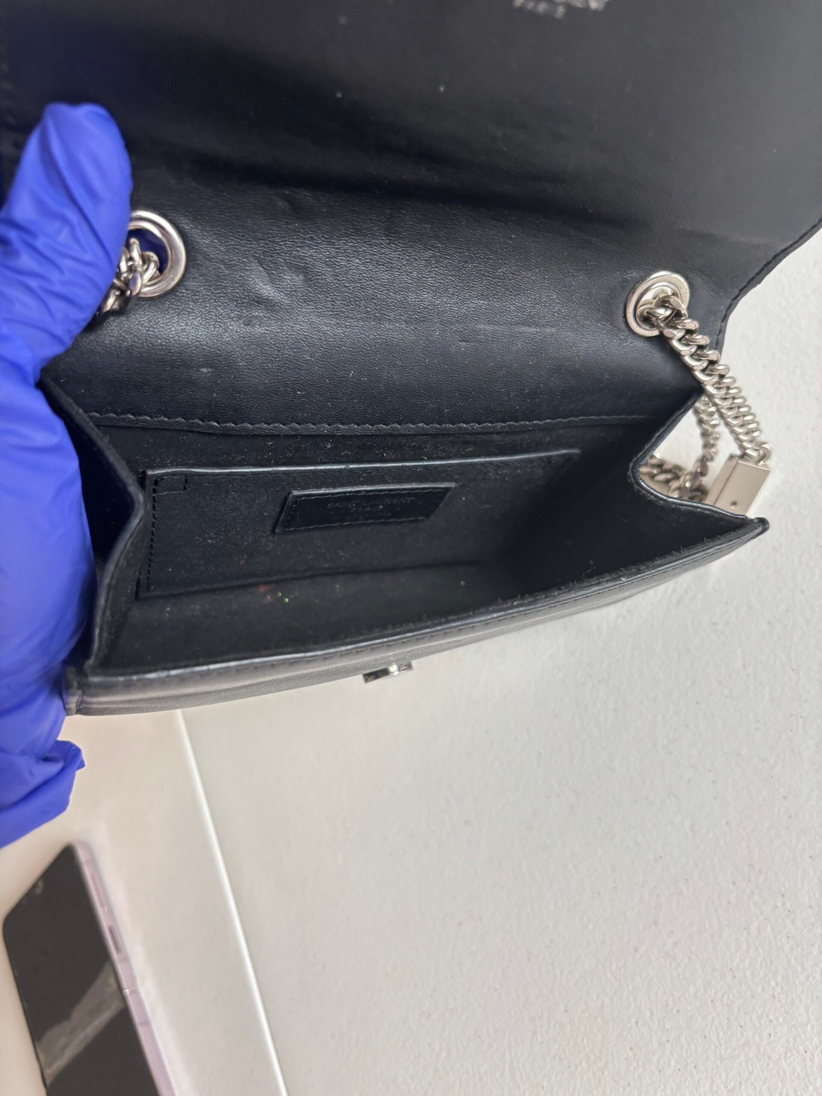 SAINT LAURENT Kate Small Grain de Poudre Luxury Leather Shoulder Bag - Image 8