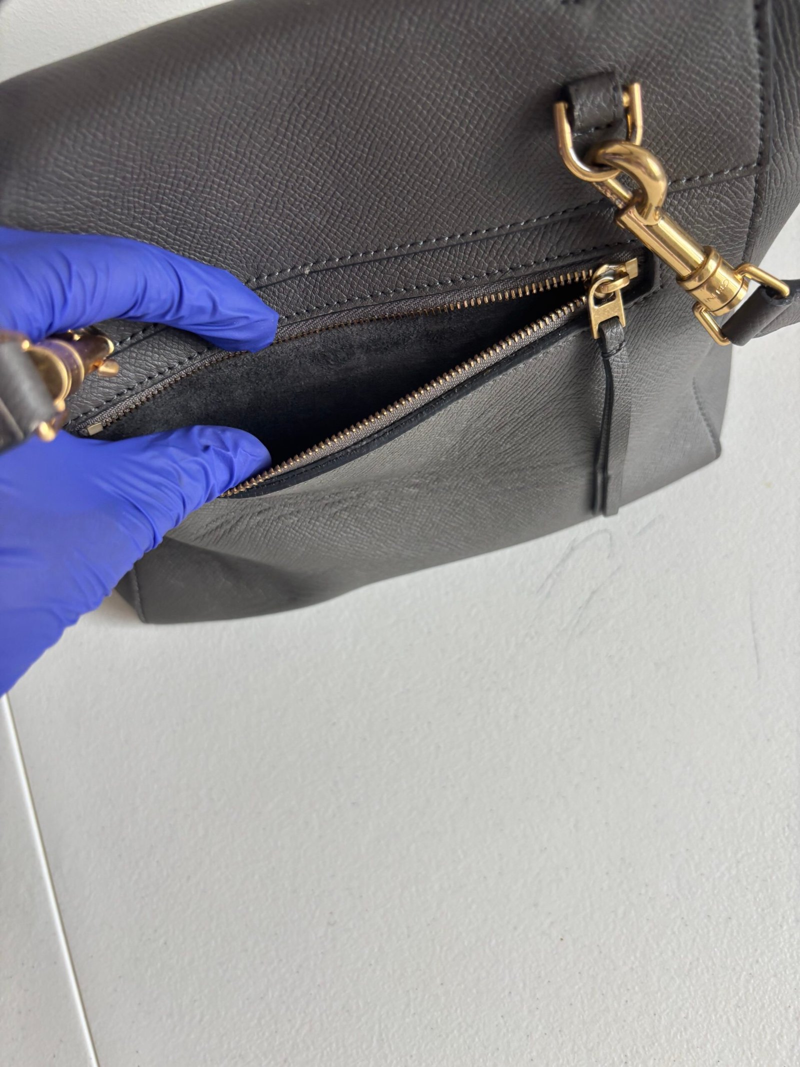 Celine Grey Grained Calfskin Micro Belt Bag - Image 4