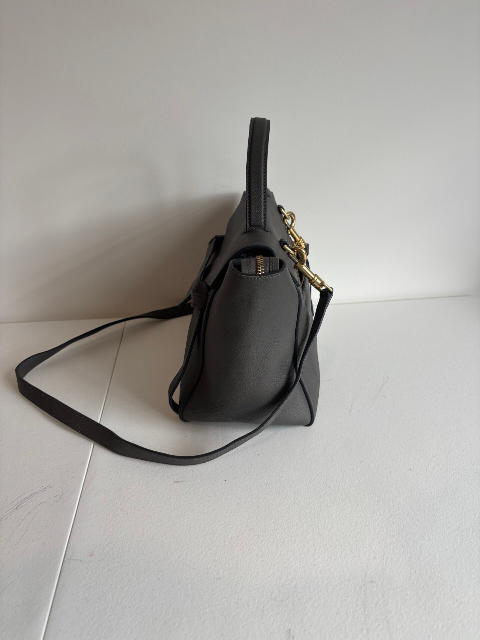 Celine Grey Grained Calfskin Micro Belt Bag - Image 2