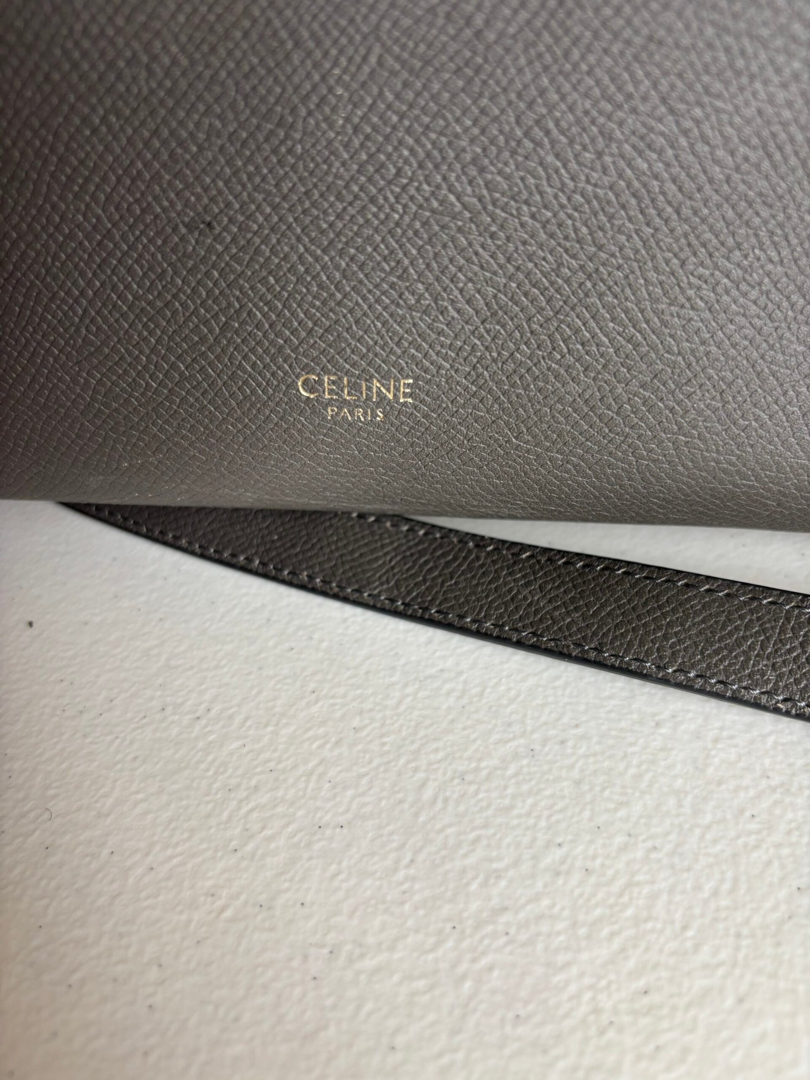 Celine Grey Grained Calfskin Micro Belt Bag - Image 7